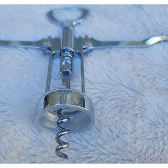 Wing Corkscrew Silver Wine Opener and Bottle Opener - Picture 8 of 16